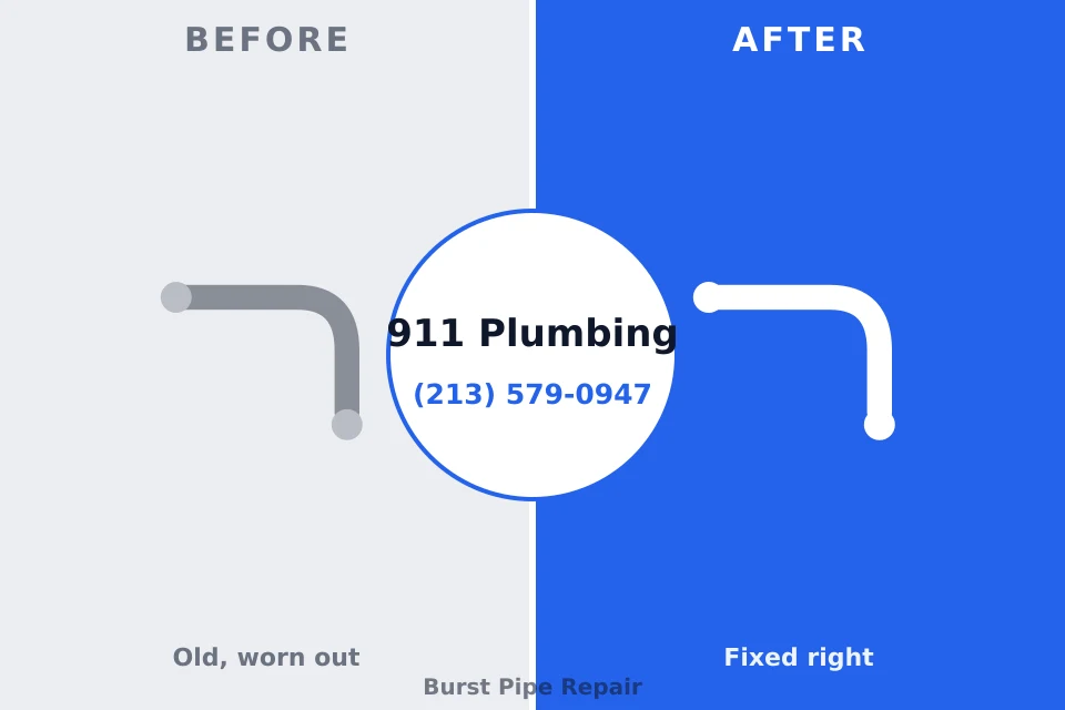 Before and after: plumbing repair El Portal, FL
